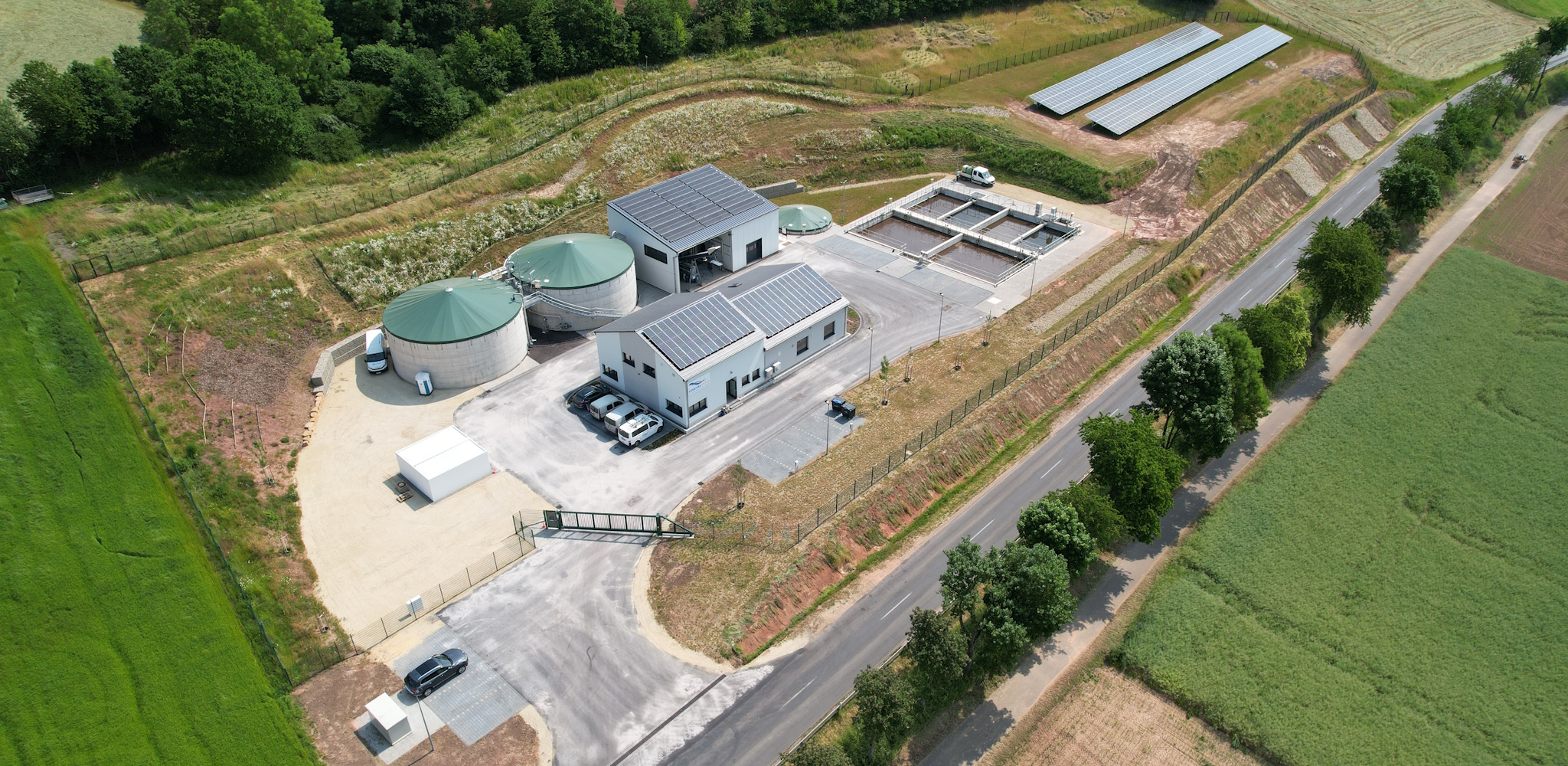 Drohnenaufnahme der neuen KA Mettendorf (c) Ingenieurbüro H. Berg & Partner GmbH
