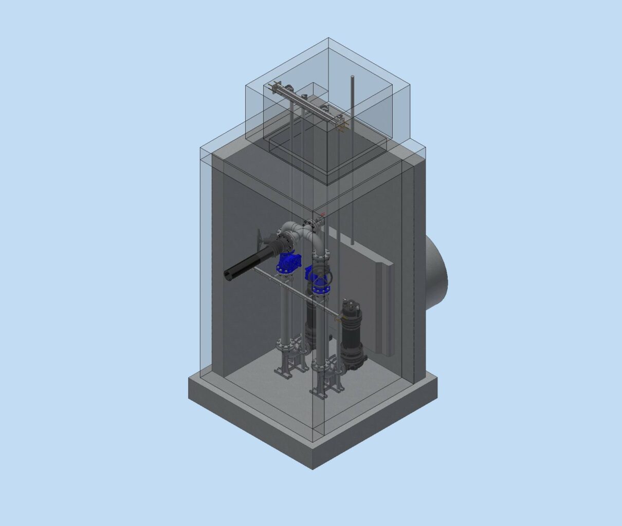 Pumpwerk Waxweiler - 3D Montageplanung